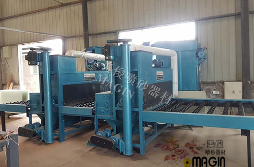 Glass blasting machine, conveyor blasting machine, glass engraving machine, automatic sandblasting machine