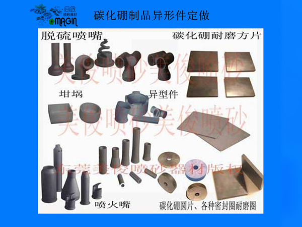 Boron carbide shaped products